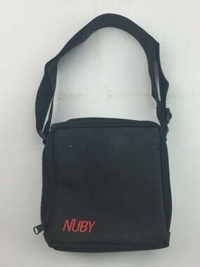 Nuby Nintendo Gameboy Carrying Case Black Straps Pockets Protective Travel Bag